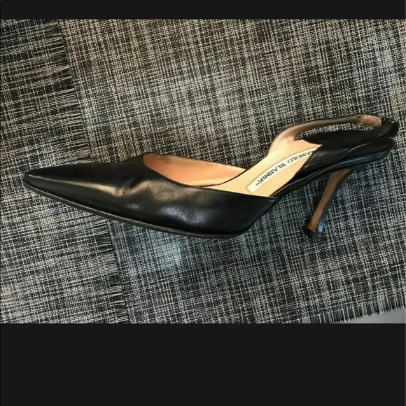 Manolo Blahnik Leather Slingback EU 38.5 - Picture 6 of 12